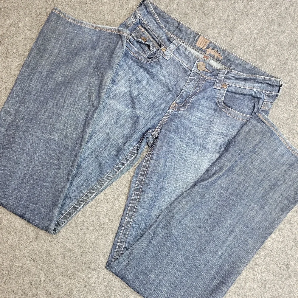 Kut From The Kloth Jeans Womens 8 Medium Wash Bootcut Embroidered Stretch Y2K - Picture 1 of 14